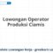 Lowongan Operator Produksi Ciamis