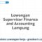 Lowongan Supervisor Finance and Accounting Lampung