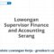 Lowongan Supervisor Finance and Accounting Serang