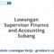 Lowongan Supervisor Finance and Accounting Subang