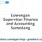 Lowongan Supervisor Finance and Accounting Sumedang