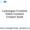 Lowongan Creative Video Content Creator Aceh