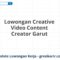 Lowongan Creative Video Content Creator Garut