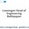 Lowongan Head of Engineering Balikpapan