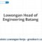 Lowongan Head of Engineering Batang