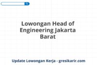 Lowongan Head of Engineering Jakarta Barat