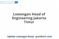 Lowongan Head of Engineering Jakarta Timur