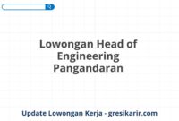 Lowongan Head of Engineering Pangandaran