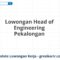 Lowongan Head of Engineering Pekalongan