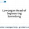 Lowongan Head of Engineering Sumedang