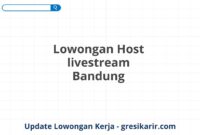 Lowongan Host livestream Bandung