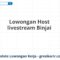 Lowongan Host livestream Binjai