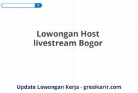 Lowongan Host livestream Bogor