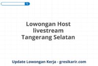 Lowongan Host livestream Tangerang Selatan