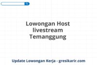 Lowongan Host livestream Temanggung