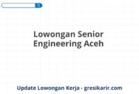 Lowongan Senior Engineering Aceh