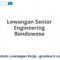 Lowongan Senior Engineering Bondowoso