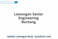 Lowongan Senior Engineering Bontang