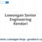 Lowongan Senior Engineering Kendari