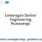 Lowongan Senior Engineering Purworejo