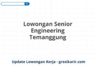 Lowongan Senior Engineering Temanggung