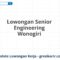 Lowongan Senior Engineering Wonogiri