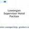 Lowongan Supervisor Hotel Pacitan