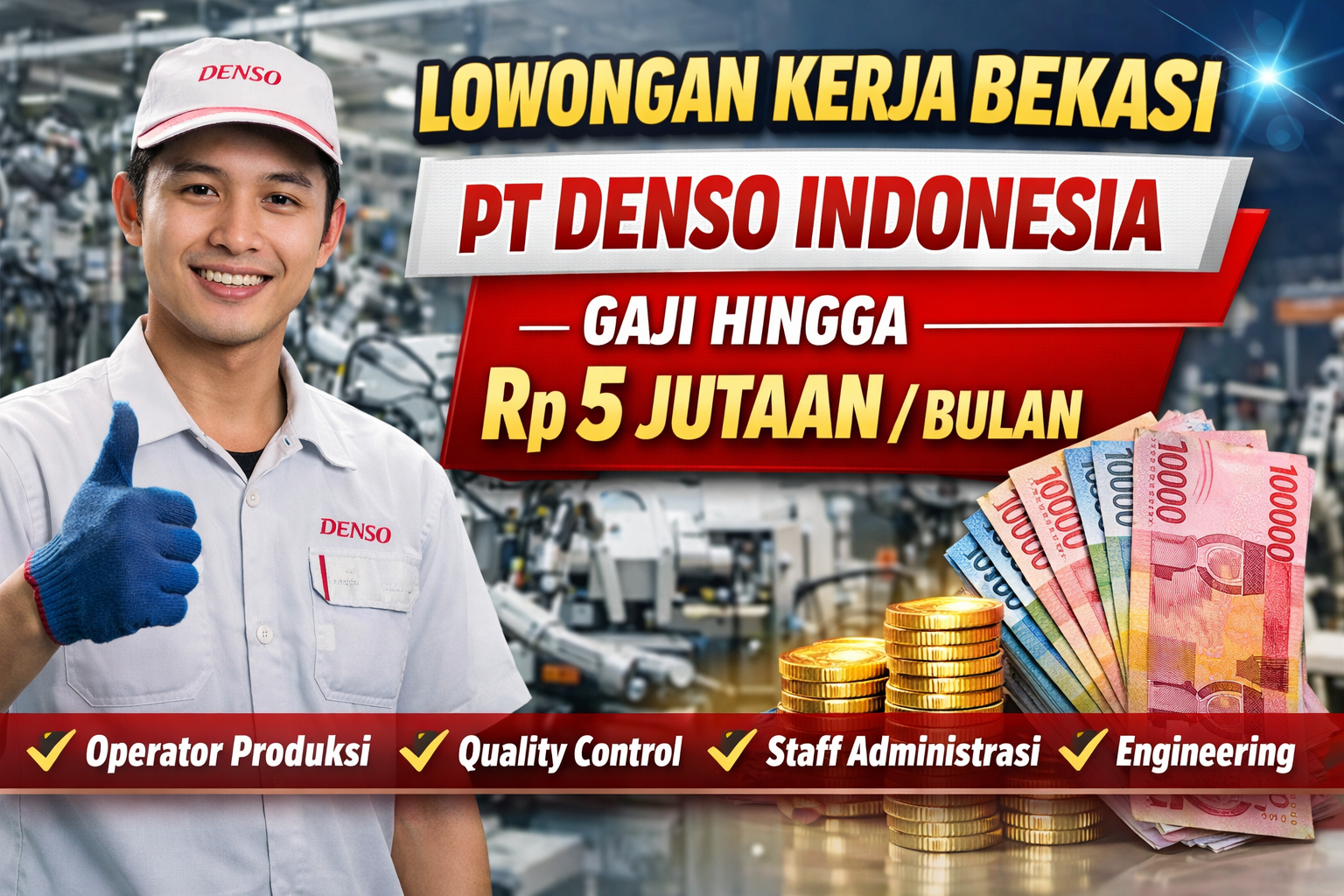 Lowongan Kerja Bekasi: PT Denso Indonesia Buka Kesempatan Karir Terbaru Tahun Ini