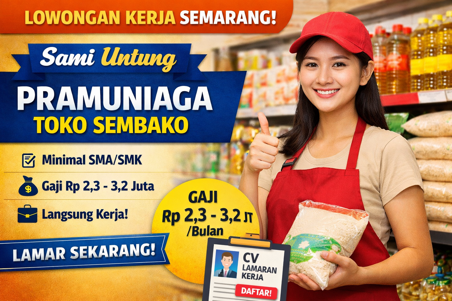 kerja toko sembako semarang