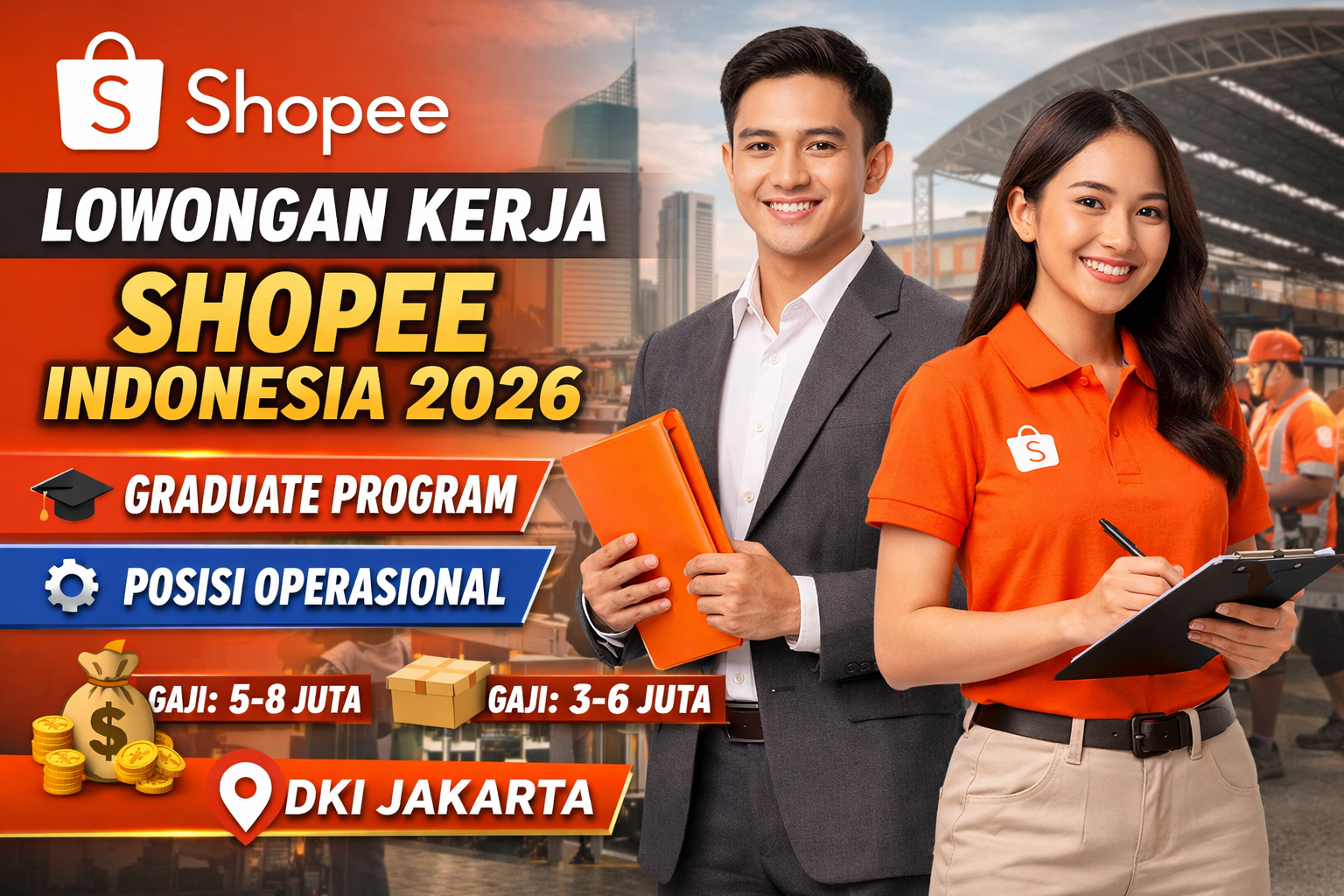 Lowongan Kerja Shopee Indonesia 2026: Graduate Program & Posisi Operasional di DKI Jakarta