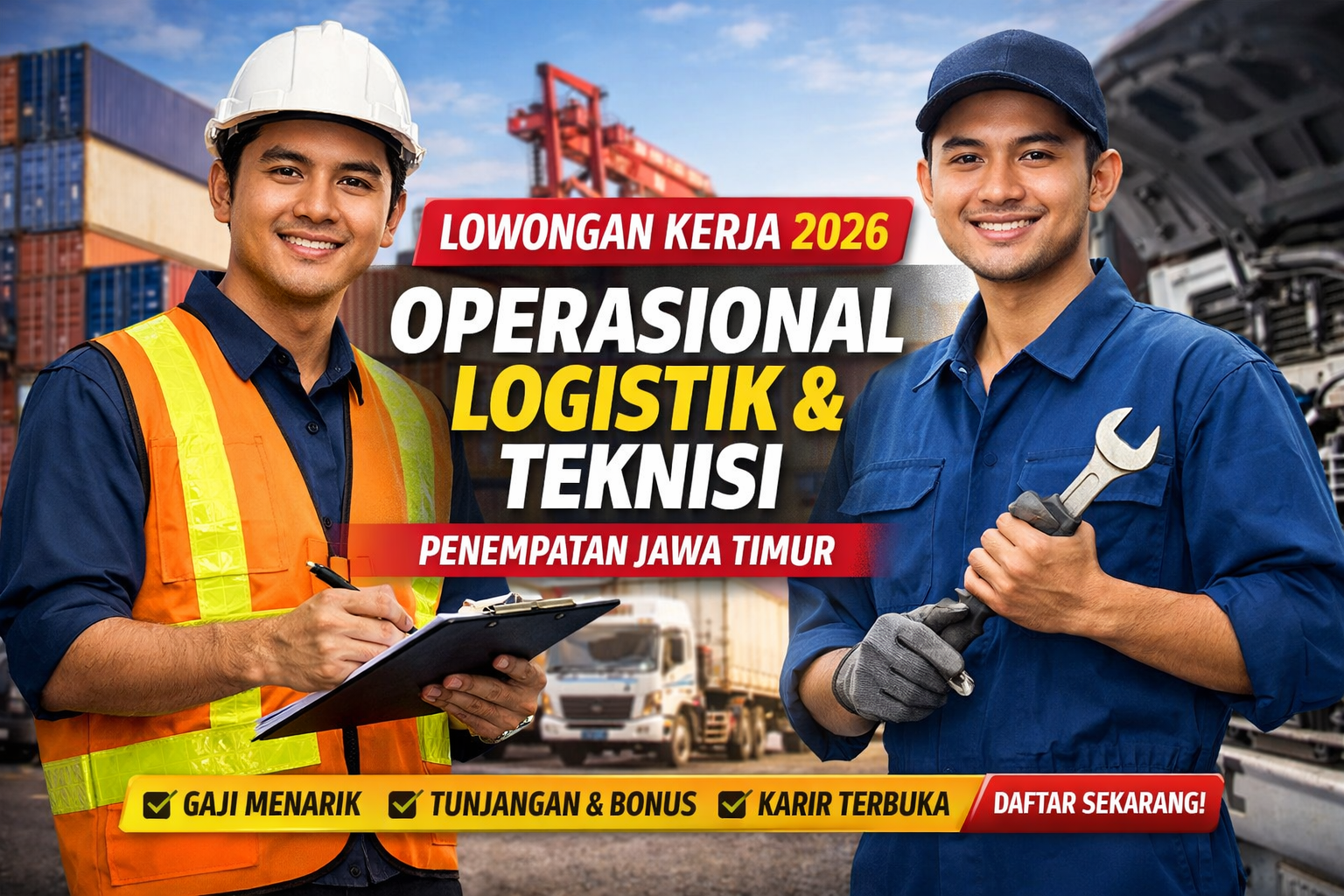 Lowongan Kerja PT Inter Mitra Transindo 2026: Dibuka Posisi Operasional Logistik & Teknisi di Jawa Timur