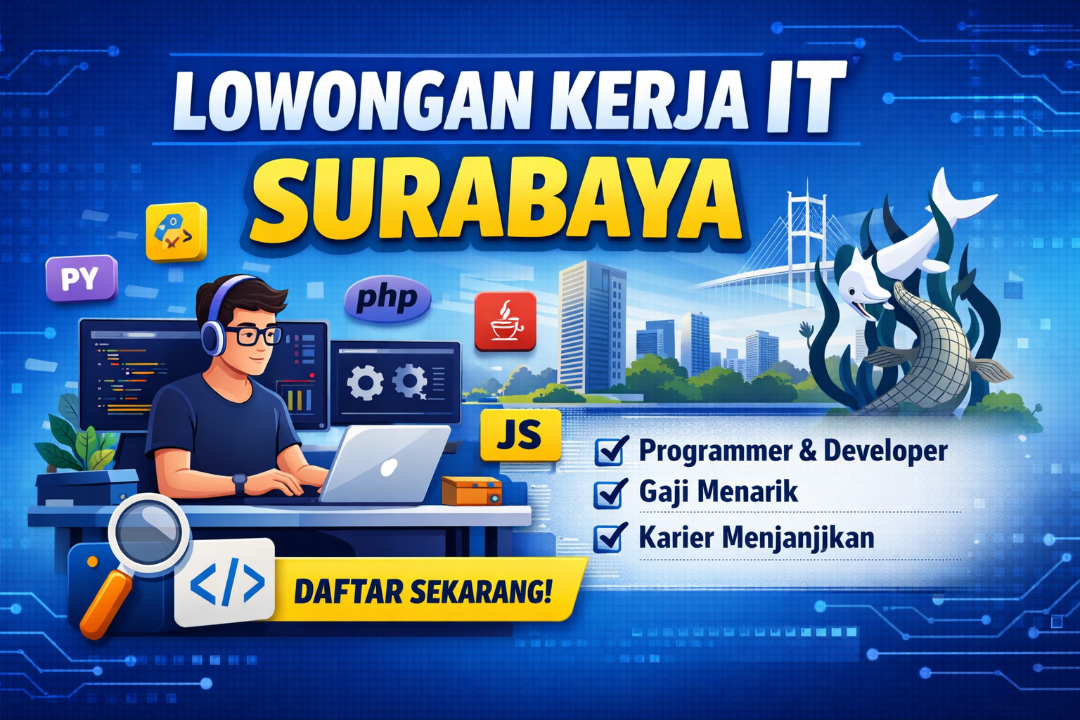 Lowongan Kerja IT / Programmer di Surabaya Semakin Diburu, Ini Peluang dan Kisaran Gajinya
