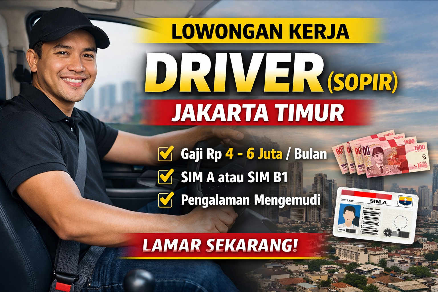 Lowongan Kerja Driver (Sopir) – Jakarta Timur 2026