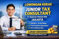 Lowongan Kerja Terbaru di PT Seratus Persen Win: Posisi Junior Tax Consultant di Jakarta