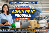 Lowongan Kerja Tangerang 2026: Admin PPIC Produksi di Citra Jaya Plastik Dibuka