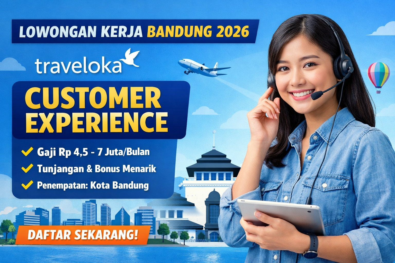 Lowongan Kerja Bandung 2026: Traveloka Buka Posisi Customer Experience