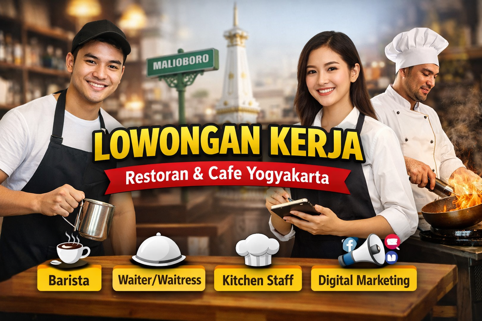 Judul: Lowongan Kerja Restoran & Cafe di Yogyakarta 2026: Peluang Karier untuk Anak Muda dan Profesional