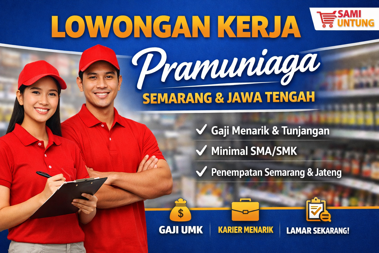 Lowongan Kerja Pramuniaga di Sami Untung Semarang & Jawa Tengah Terbaru 2026