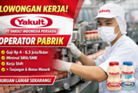Lowongan Kerja Operator Pabrik di PT Yakult Indonesia Persada, Simak Gaji dan Kualifikasinya