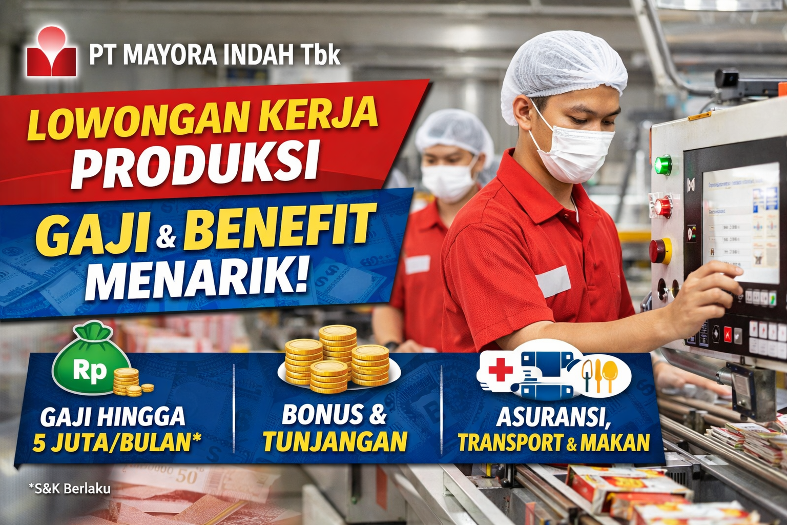 Lowongan Kerja Terbaru PT Mayora Indah Tbk – Posisi Produksi