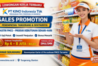 Lowongan Kerja Terbaru PT Kino Indonesia Tbk: Posisi Sales Promotion di Tangerang, Industri FMCG