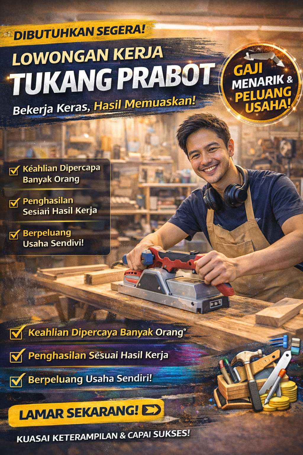 Peluang Kerja Tukang Prabot Semakin Dicari, Ini Prospek dan Keuntungannya