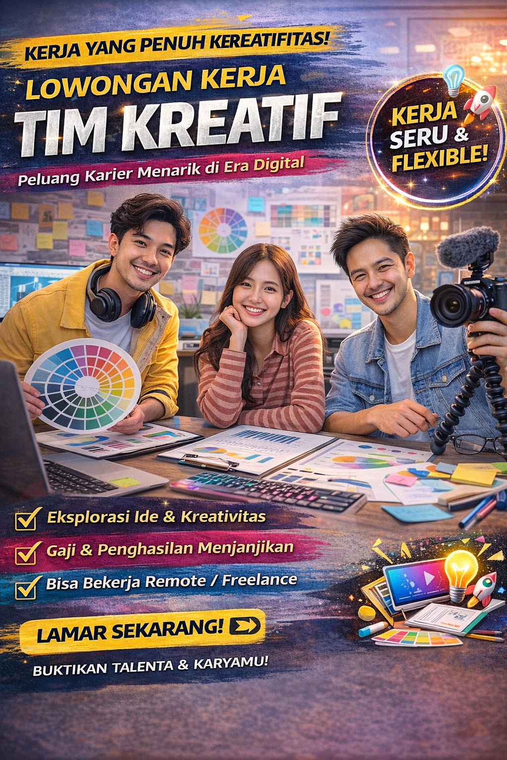 Peluang Kerja Tim Kreatif Semakin Diminati, Ini Prospek dan Keuntungannya di Era Digital