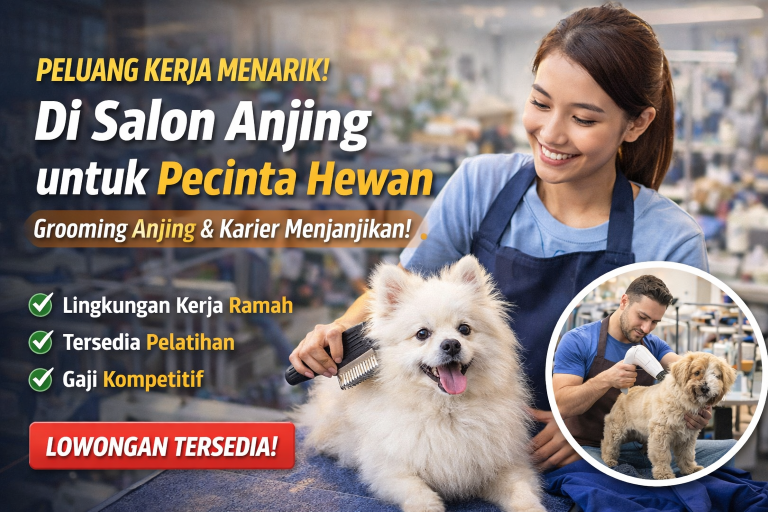 Lowongan Pekerjaan di Salon Anjing: Peluang Karier Menarik bagi Pecinta Hewan