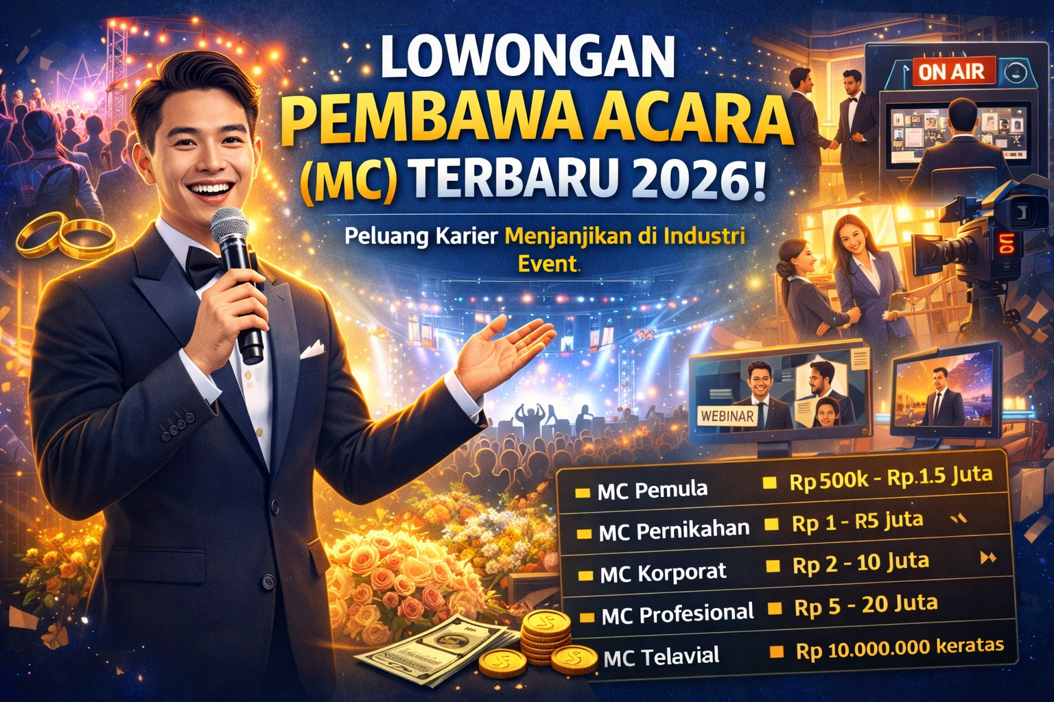 Lowongan Pembawa Acara (MC) Terbaru 2026: Peluang Karier Menjanjikan di Industri Event