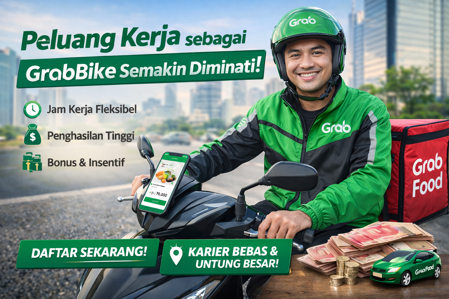 Peluang Lapangan Kerja sebagai GrabBike Semakin Diminati di Tahun 2026