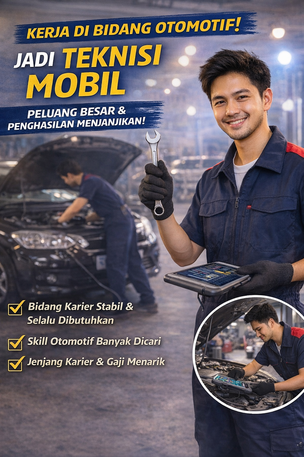 Peluang Kerja Teknisi Mobil Semakin Dibutuhkan, Ini Prospek dan Keuntungannya