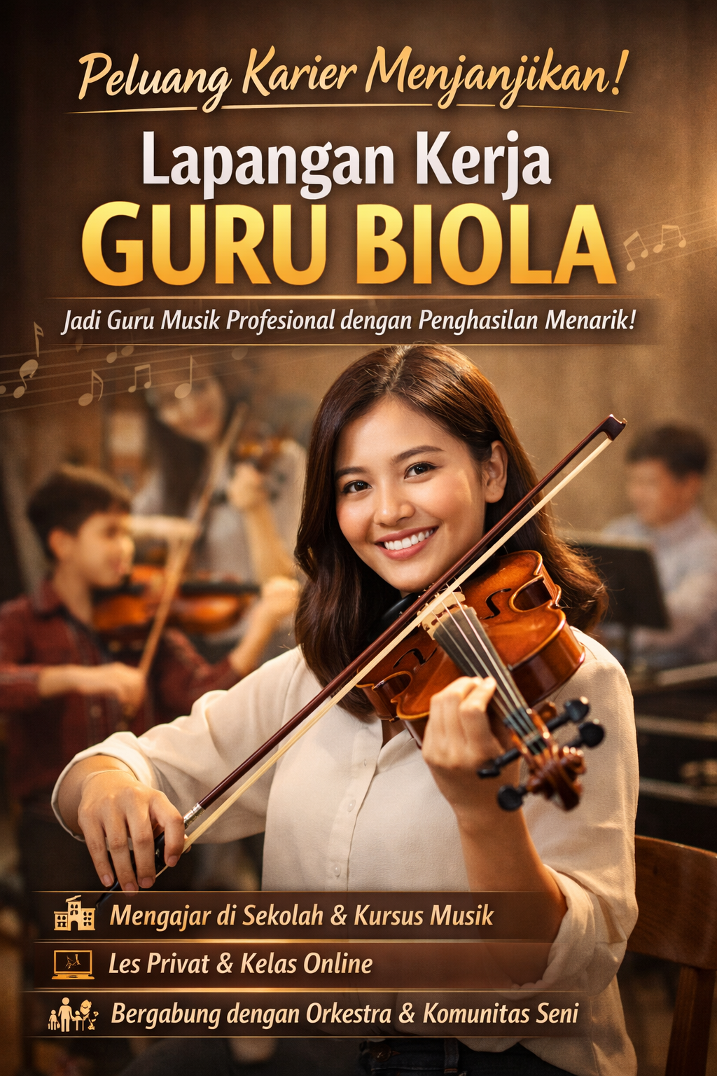 Peluang Menjanjikan! Lapangan Kerja Guru Biola Semakin Dibutuhkan di Era Modern