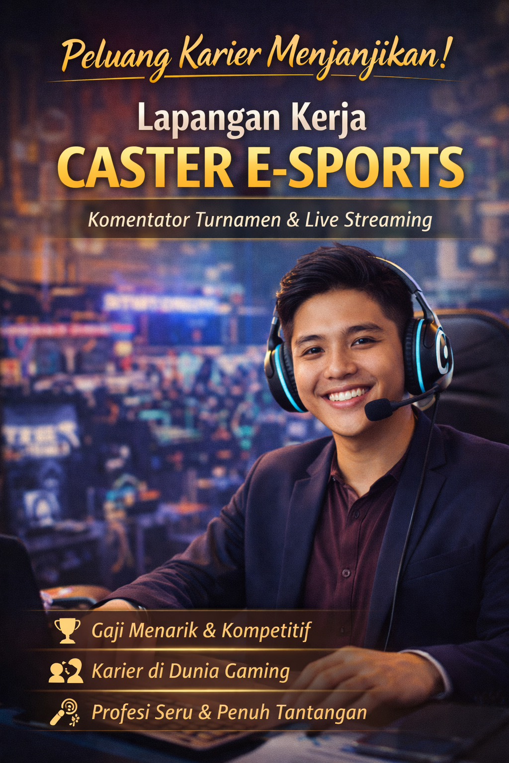Lapangan Kerja Caster atau Komentator E-Sports Semakin Menjanjikan di Era Digital 2026