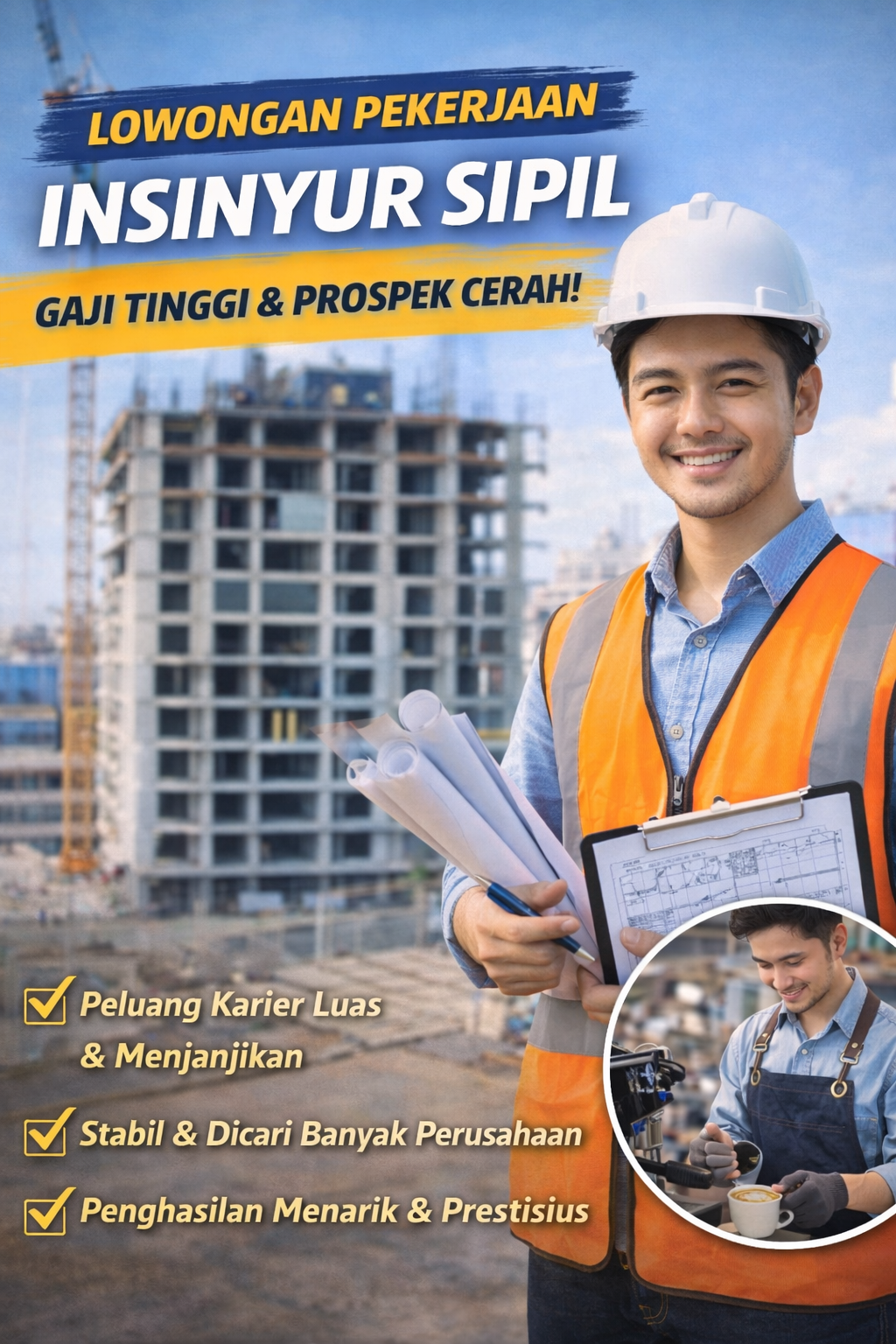 Lapangan Kerja Insinyur Sipil Semakin Dibutuhkan di Era Pembangunan Modern